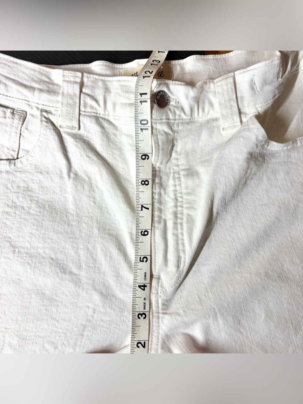 Madewell Jeans Vintage Wide Leg Crop Size 31 White Denim Minimalist Modern Clean - Picture 10 of 11